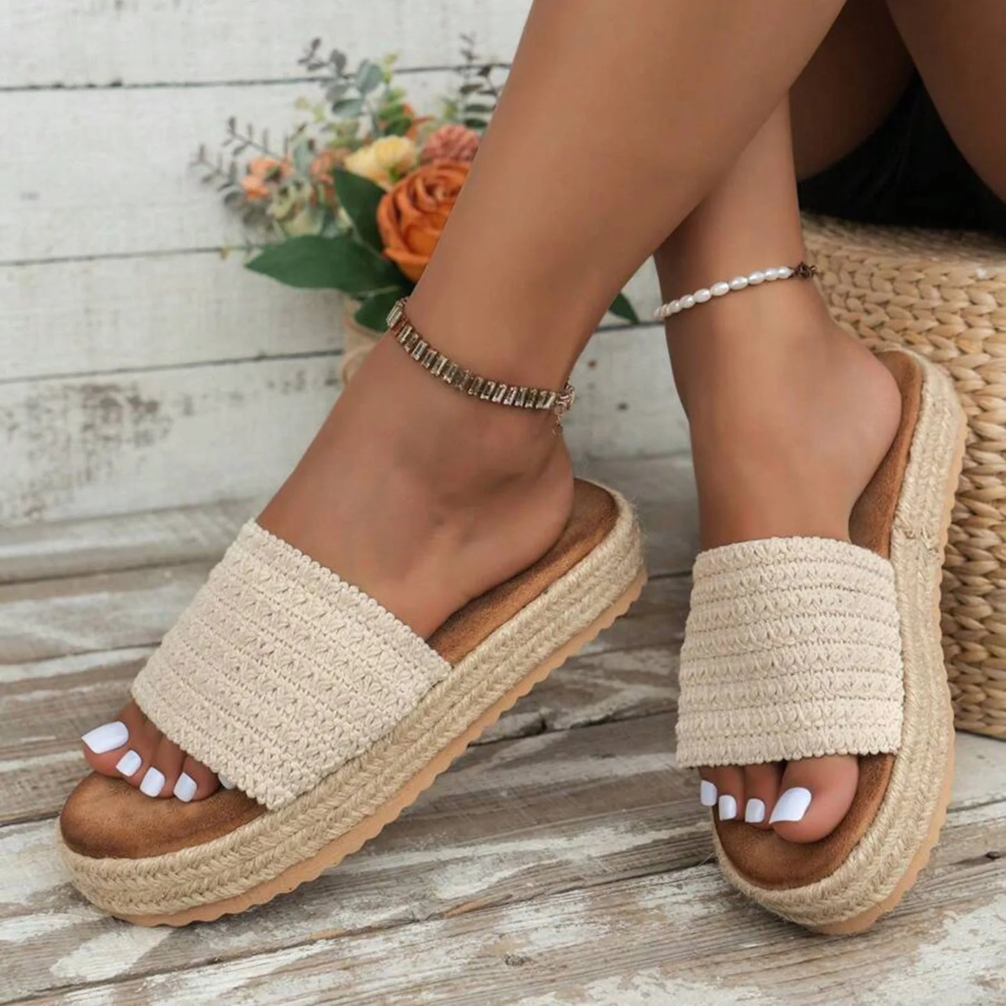 CAMILA - KOMFORT SANDALE MIT EVA SOHLE IN BEIGE 3