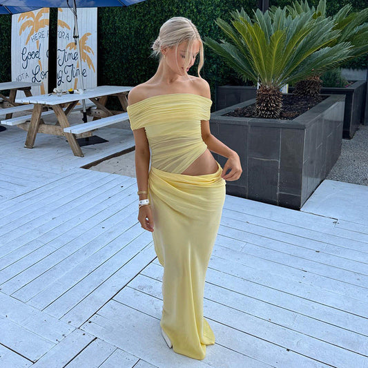 ALICIA – ELEGANTES MAXIKLEID MIT ASYM­METRISCHEM SCHNITT 1