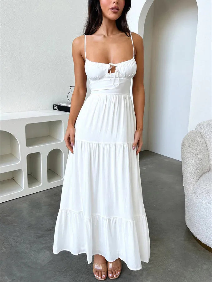 SARAMÉA – MAXIKLEID MIT TIEFEM DEKOLLETÉ UND SPAGHETTITRÄGERN 4