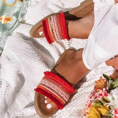 SOLA – FLACHE SOMMERSANDALE MIT PERLENDETAILS 5