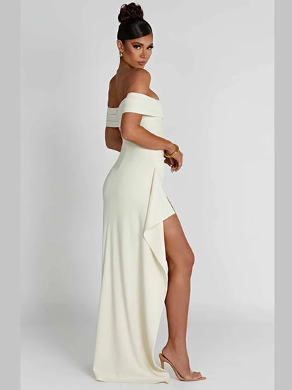 ISABELLA – OFF-SHOULDER MAXIKLEID MIT HOHEM SCHLITZ 5