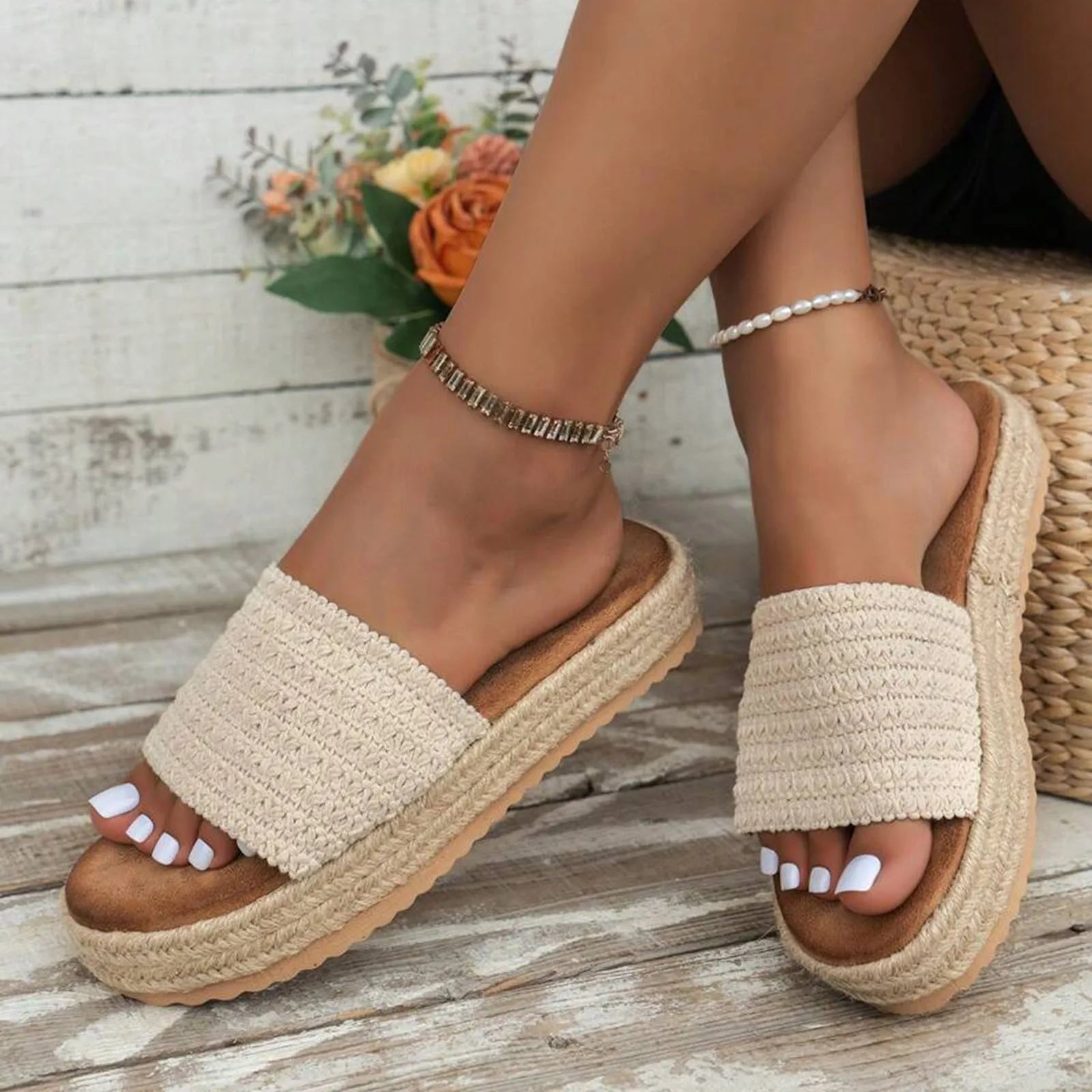 CAMILA - KOMFORT SANDALE MIT EVA SOHLE IN BEIGE 3