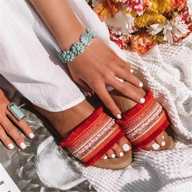 SOLA – FLACHE SOMMERSANDALE MIT PERLENDETAILS 3