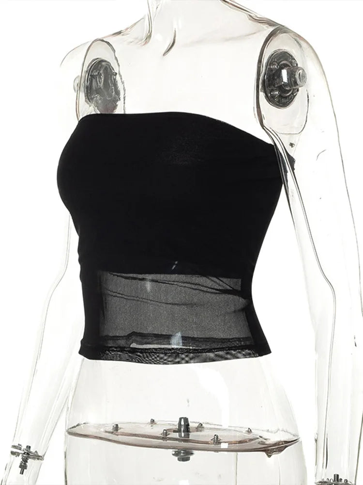 NOVA – SCHWARZES MESH BANDEAU TOP 6