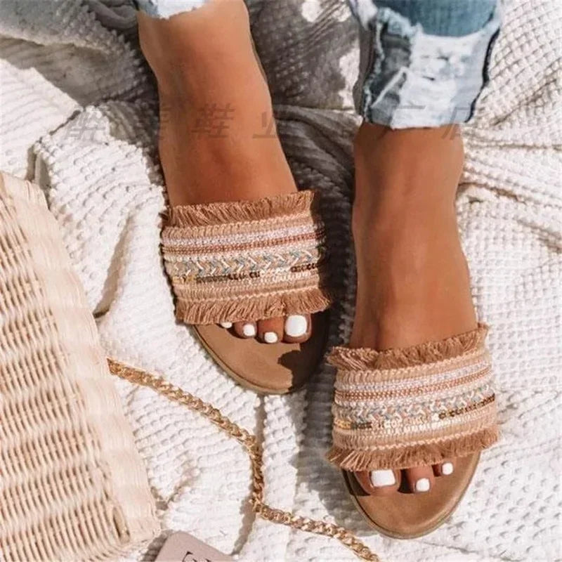 SOLA – FLACHE SOMMERSANDALE MIT PERLENDETAILS 4