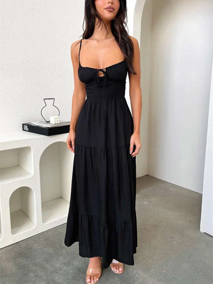 SARAMÉA – MAXIKLEID MIT TIEFEM DEKOLLETÉ UND SPAGHETTITRÄGERN 6