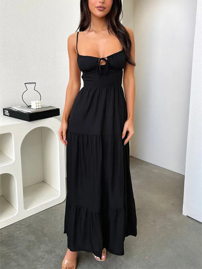 SARAMÉA – MAXIKLEID MIT TIEFEM DEKOLLETÉ UND SPAGHETTITRÄGERN 5