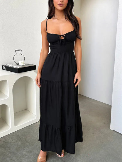 SARAMÉA – MAXIKLEID MIT TIEFEM DEKOLLETÉ UND SPAGHETTITRÄGERN 5