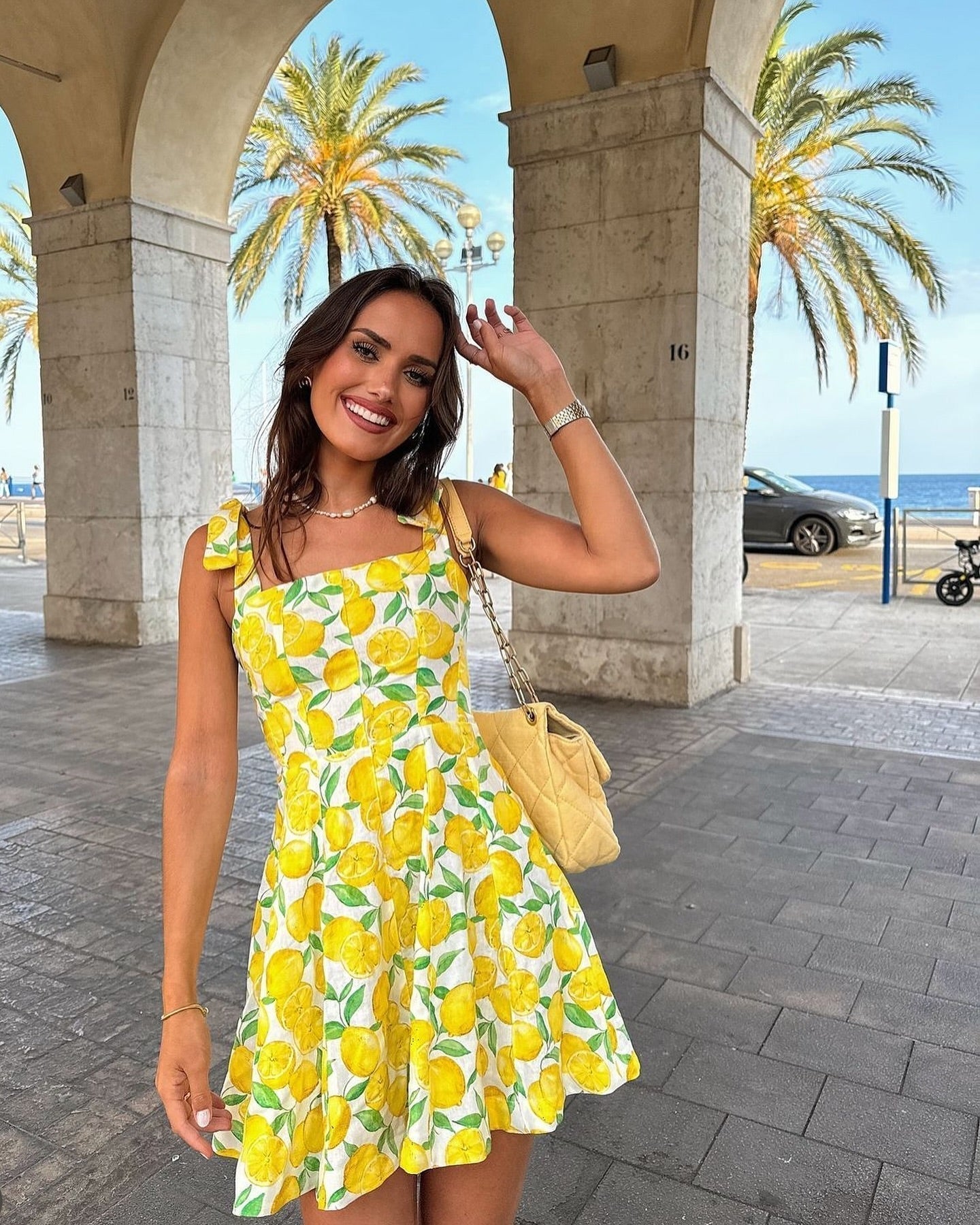 CLEO | SOMMERKLEID MIT ZITRONENPRINT 1